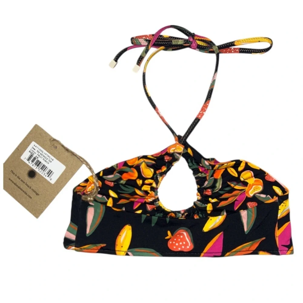 NWT ALOE ALOE SWIM The key hole top n high hip bottom in fruit punch size XS/SM